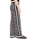 Фото #6 товара Women's Zebra-Print Wide-Leg Pants