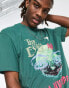 Coney Island Picnic mind open t-shirt in washed green with graphic print