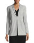 Фото #1 товара T Tahari Women's Long Sleeve Sarah Blazer One Hook Front Jacket Gray Size 8