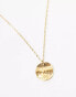 Фото #2 товара Lost Souls stainless steel disc pendant necklace in 18k gold plated