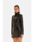 ფოტო #2 პროდუქტის Women's Leather Jacket, Nappa Black