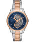 ფოტო #1 პროდუქტის Men's Dante Multifunction Two-Tone Stainless Steel Watch 42mm