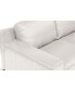 Фото #11 товара Darrium 3-Pc. Leather Chaise Sofa with Console, Created for Macy's