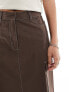 Фото #5 товара Vila Petite contrast stitch cargo skirt in brown