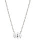 ფოტო #1 პროდუქტის Oval Cubic Zirconia Necklace, 16" + 2" extender, Created for Macy's