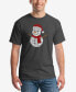 Фото #4 товара Men's Christmas Snowman Printed Word Art T-shirt