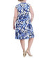ფოტო #2 პროდუქტის Plus Size Floral-Print Ruched-Waist Dress
