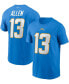 Фото #1 товара Men's Keenan Allen Powder Blue Los Angeles Chargers Name and Number T-shirt