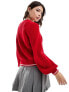 Фото #5 товара ASOS DESIGN knitted cardigan in red