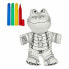 Фото #2 товара Игрушка для раскраски Плюшевая Лягушка Белая и Чёрная 18 x 10 x 24 cm (8 штук) от Pincello