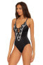 Фото #5 товара Becca by Rebecca Virtue 292891 Delilah Clare Plunge One-Piece Black Size SM