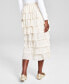 ფოტო #2 პროდუქტის Women's Tiered Pull-On Midi Skirt, Created for Macy's