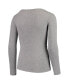 ფოტო #2 პროდუქტის Big Boys Heathered Gray Clemson Tigers Long Sleeve T-shirt and Pant Sleep Set