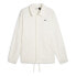 Фото #1 товара Puma Downtown Button Up Jacket Mens Off White Casual Athletic Outerwear 62369566