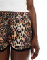 ASOS DESIGN micro runner shorts in leopard