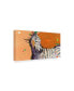 Kellie Day Zebra Orange Canvas Art - 37" x 49"