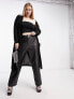 Noisy May Curve lightweight longline cardigan in black