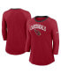 Women's Cardinal Arizona Cardinals Raglan 3/4 Sleeve T-Shirt