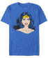 Фото #1 товара Men's Wonder Woman Just Big Face Short Sleeve T-shirt