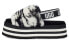 UGG DISCO Marble Slide 羊皮毛一体 简约休闲厚底 时尚凉拖 女款 黑色 / Тапочки UGG DISCO Marble Slide 1122032-BLK