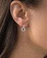 ფოტო #2 პროდუქტის Spinel and Zirconia Huggie Earrings (1/10 ct. t.w. Black Spinel and Cubic Zirconia 3/4 ct. t.w.) in Sterling Silver