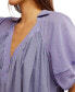 ფოტო #5 პროდუქტის Women's Sunray Mixed-Media Babydoll Top