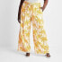 Фото #1 товара Women's Wide Leg Relaxed Palm Tree Pants - Future Collective with Alani Noelle