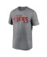 Men's Heather Gray San Francisco 49ers Legend Team Shoutout Performance T-shirt