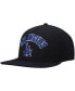 Men's Black Los Angeles Dodgers Stacked Logo Snapback Hat