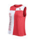 Фото #3 товара Women's Crimson/White Oklahoma Sooners Colorblock High Neck Tank Top