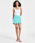 Фото #1 товара Women's Zebra-Print Ruffled Crossover-Hem Skort, Created for Macy's