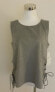 1 State Women's Sleeveless Lace Up Sides Faux Suede Top Gray M