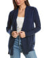 Forte Cashmere Rib Detail Cashmere Cardigan Women's