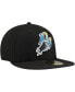 Фото #3 товара Men's Black Durham Bulls Authentic Collection 59FIFTY Fitted Hat