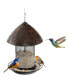 Фото #1 товара Squirrel-proof Metal Wild Bird Feeder with Perch and Drain Holes