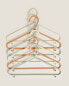 Фото #3 товара Pack of children’s hangers in pastel colours (pack of 6)