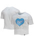 ფოტო #1 პროდუქტის Big Girls White Kansas City Royals Flip Sequin Heart Crop Top