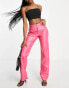 Фото #1 товара Envii PU trousers in magenta