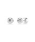 Round Cut, White, Rhodium Plated Imber Stud Earrings