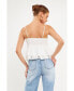 Women's Lace Trimmed Waterfall Tiered Top