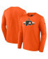 Фото #1 товара Men's Orange Philadelphia Flyers Authentic Pro Secondary Long Sleeve T-shirt