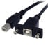 Фото #7 товара Кабель USB 0.3 м Startech.com PANЕL MOUNT USB B to B 0.3 м черный