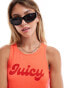 COLLUSION juicy print fitted vest in red