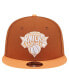 ფოტო #4 პროდუქტის Men's Brown/Orange New York Knicks 2-Tone Color Pack 9Fifty Snapback Hat