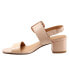 Фото #4 товара Trotters Laila T2222-130 Womens Beige Wide Leather Strap Heels Shoes 10