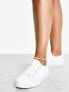 ASOS DESIGN Wide Fit Dizzy lace up trainers in white