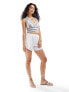 Hollister crochet striped halter neck in blue and white Полоса, 2XL - фото #5