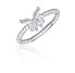 Sparkling silver bow tie ring SVLR0744XI2BI
