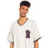 ფოტო #4 პროდუქტის GRIMEY Day Dreamer Stripes Baseball short sleeve v neck T-shirt