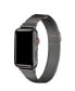 Фото #1 товара Unisex Milanese Graphite Stainless Steel Mesh 2 Piece Strap for Apple Watch Sizes - 38mm, 40mm, 41mm